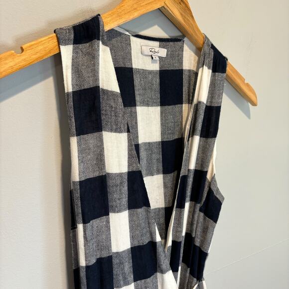 Rails Madison Azure Check Wrap Mini Dress - size Small - Picture 4 of 8